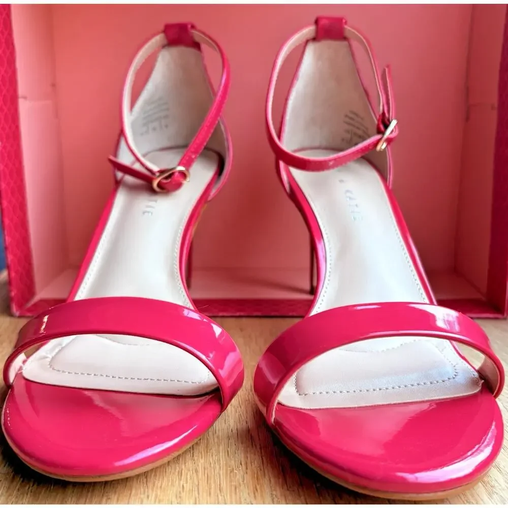NEW Kelly & Katie Kirstie Strappy High Heel Shoes Hot Pink Barbie SIZE 8.5